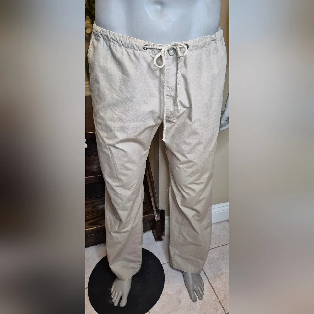 H&M Men's Cream Drawstring Pants - Picture 11 of 12
